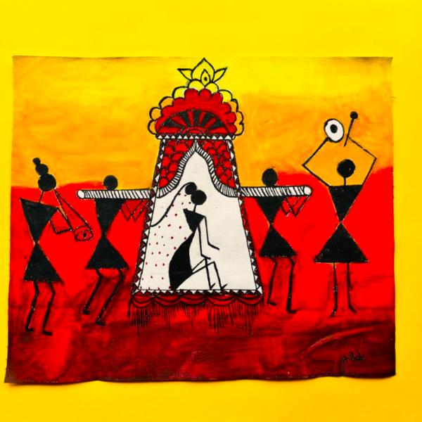 Traditional Warli Acrylic Art